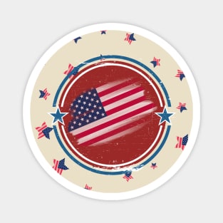 Stars and Stripes All Over - Vintage American Flag Magnet